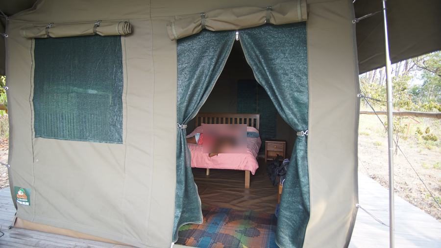 Intérieur de la tente